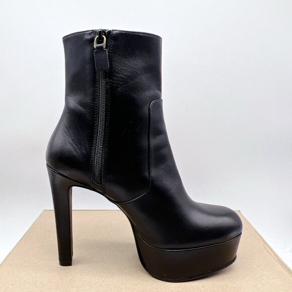 STUART WEITZMAN 121MM Ave 130 Platform High Heel Ankle Boots Black Leather US 7 - Picture 7 of 11